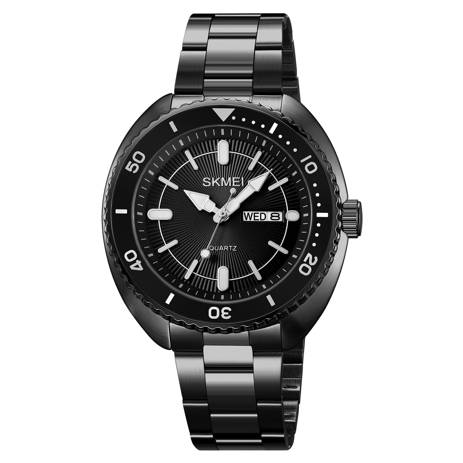 RELOJ SKMEI 2256 NEGRO ANALÓGO CORREA ACERO - 1