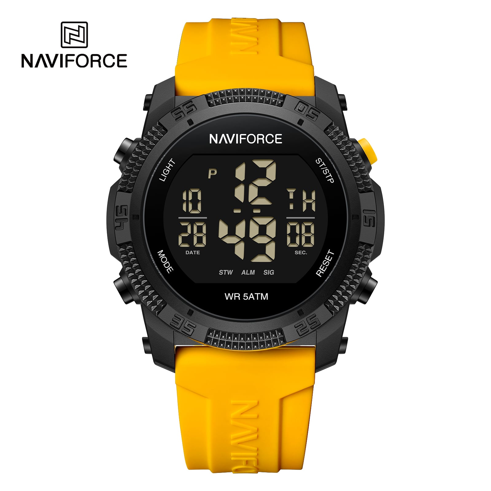 RELOJ NAVIFORCE 7104 DIGITAL CORREA AMARILLA DE SILICONA - 1