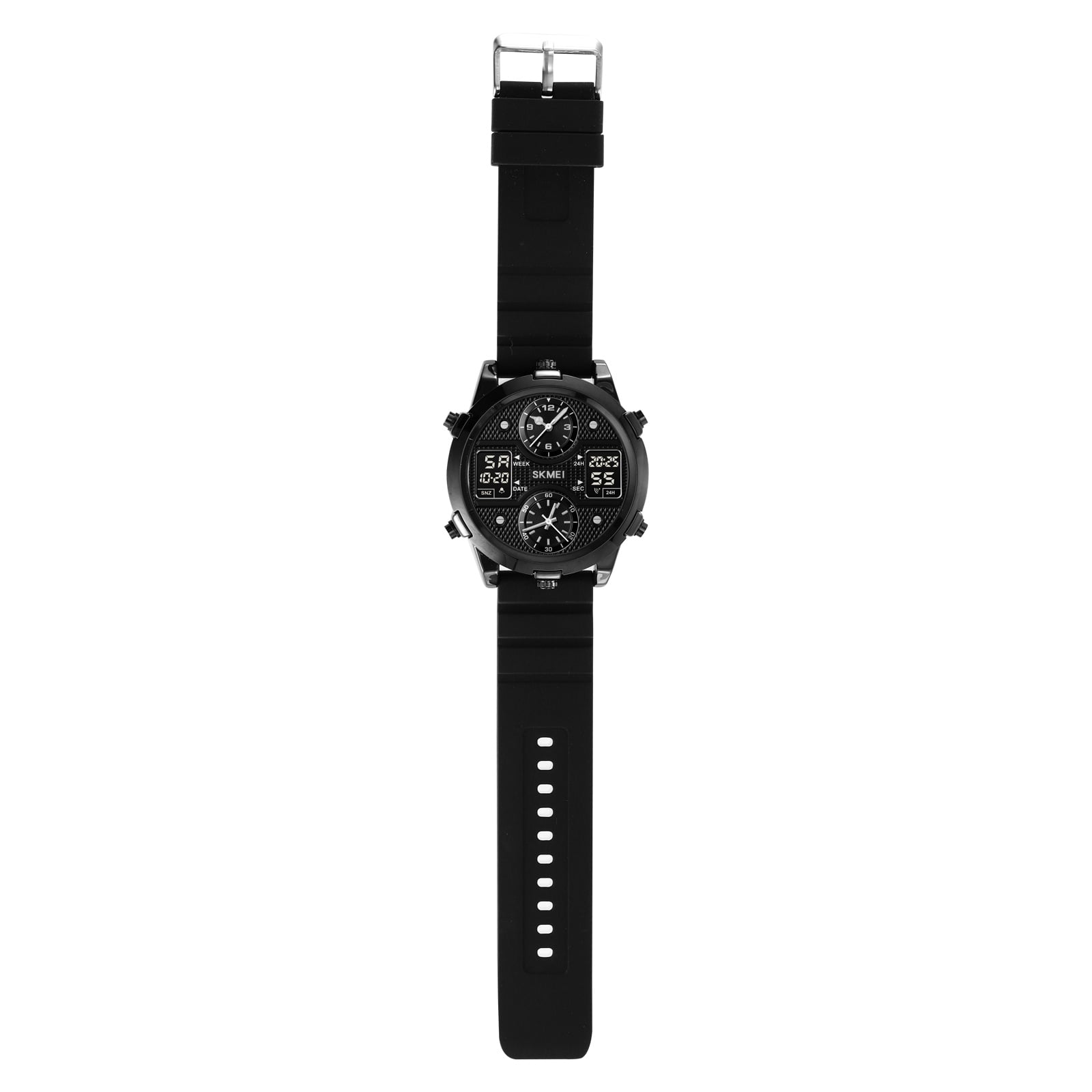 RELOJ SKMEI 2212 NEGRO 6 BOTONES CORREA SILICONA DIGITAL ANALOGO - 2