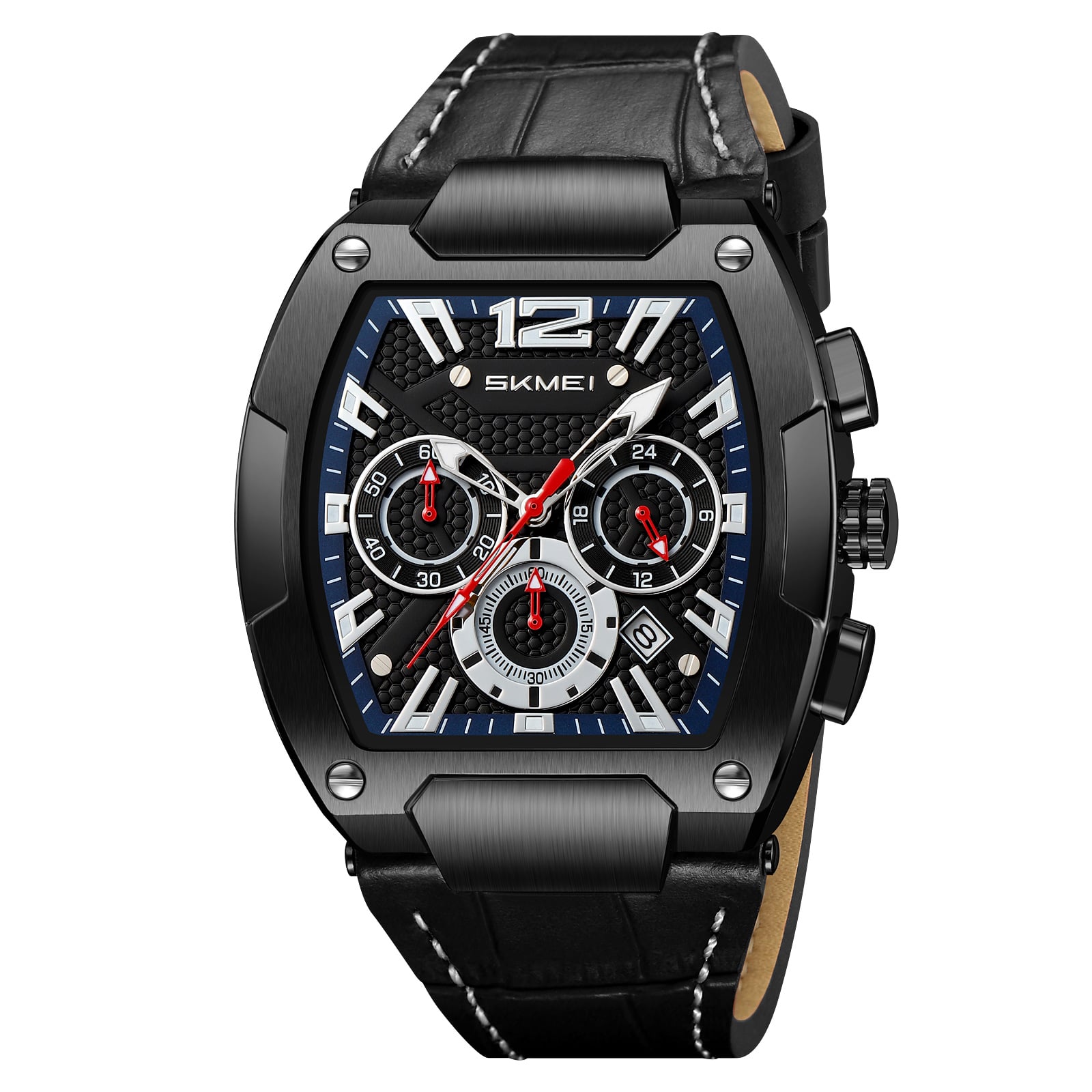 RELOJ SKMEI 9357 3 DIALES Y CRONÓMETRO CORREA DE CUERO CABALLERO - 2