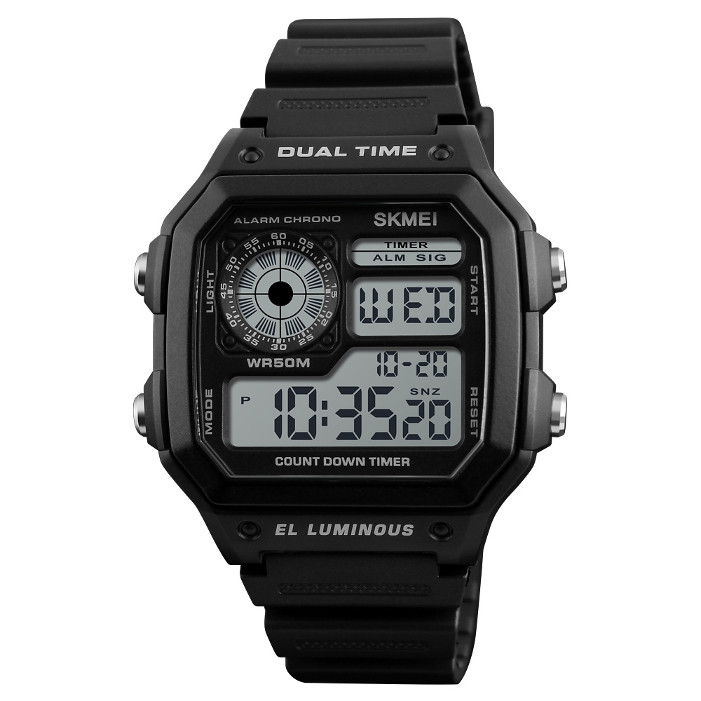 RELOJ SKMEI 1299 NEGRO CORREA NEGRA - 2