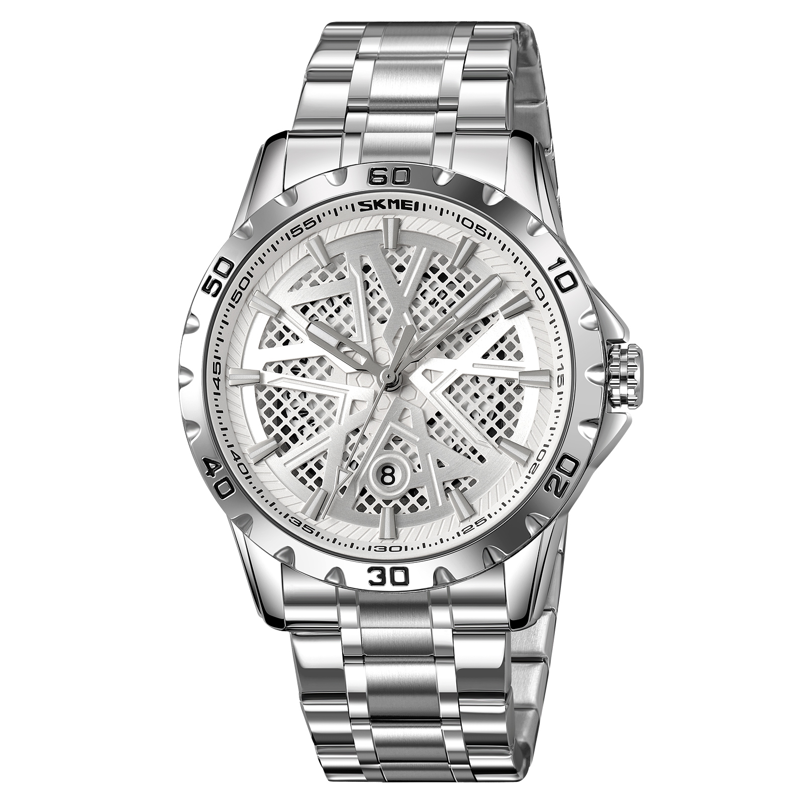 RELOJ SKMEI 9337 CORREA ACERO ANALÓGO PARA CABALLERO - 1
