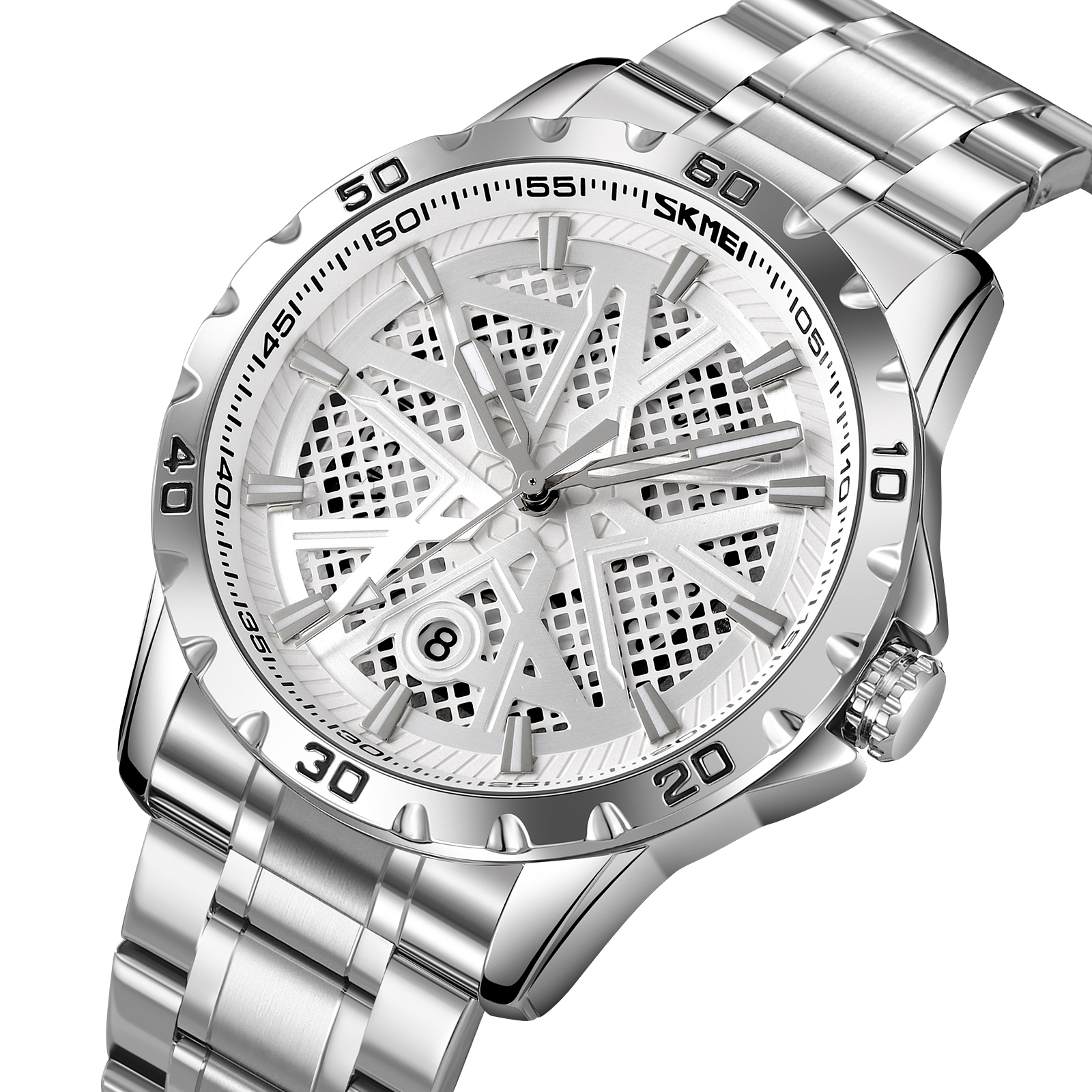 RELOJ SKMEI 9337 CORREA ACERO ANALÓGO PARA CABALLERO - 2