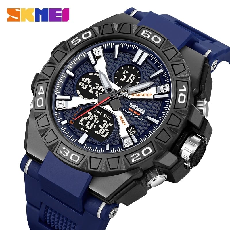 RELOJ SKMEI 2220 AZUL CORREA SILICONA - 1