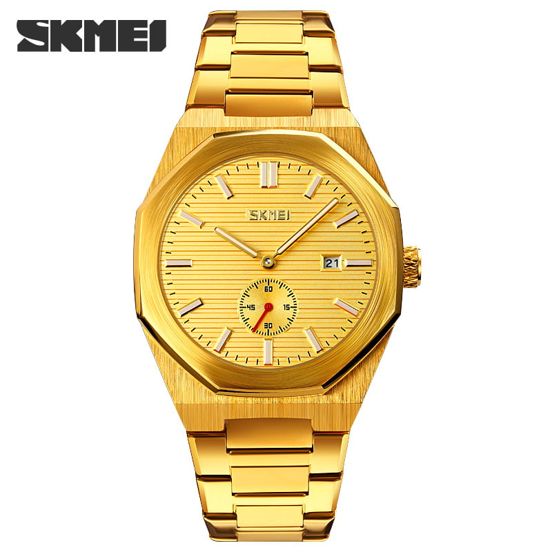 RELOJ SKMEI 9262 DORADO ANALÓGO CORREA ACERO - 2