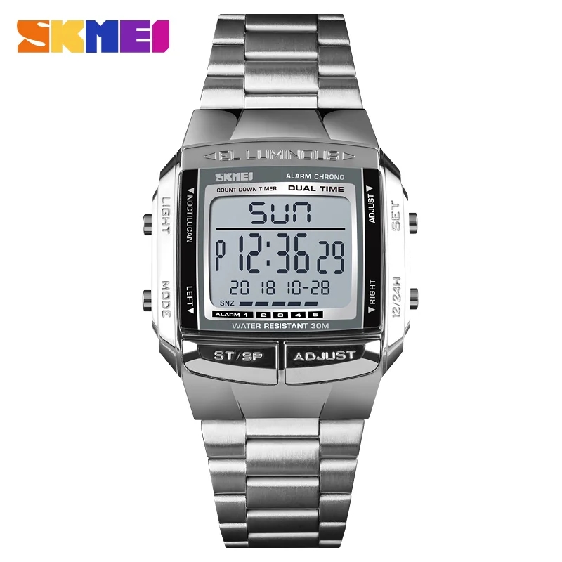 RELOJ SKMEI 1381 PLATEADO CORREA ACERO - 2