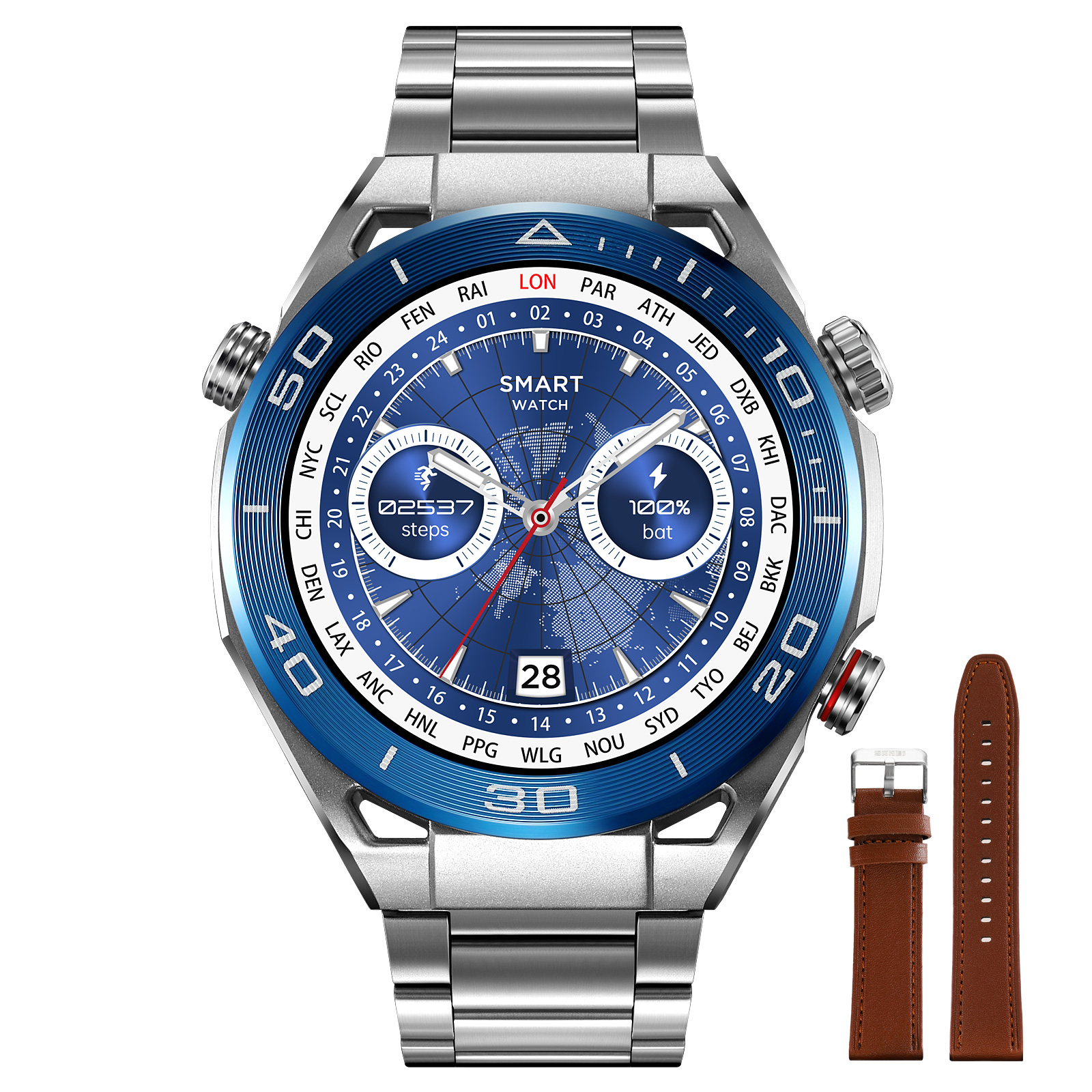 RELOJ SKMEI S236 CORREA INTERCAMBIABLE ACERO Y CUERO - 1