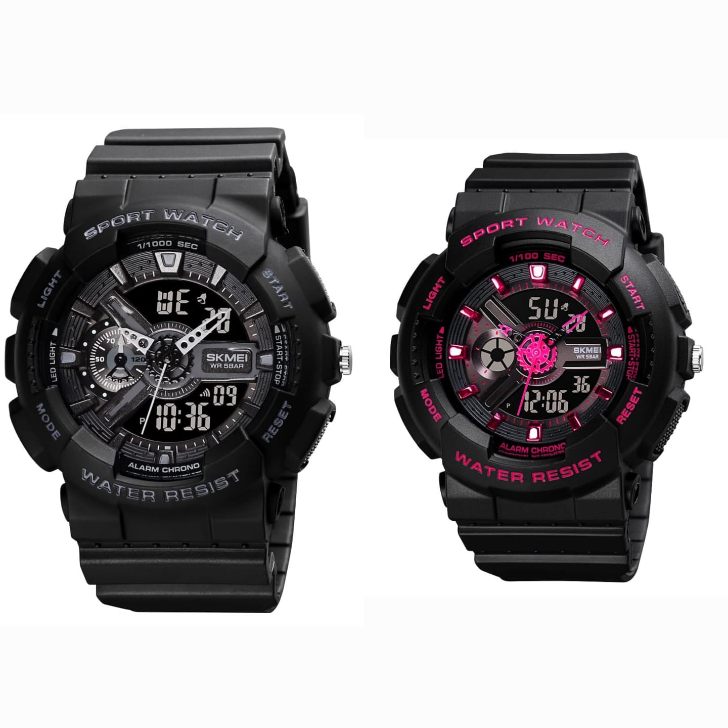 RELOJES DE PAREJAS SKMEI -  HOMBRE Y MUJER - 1