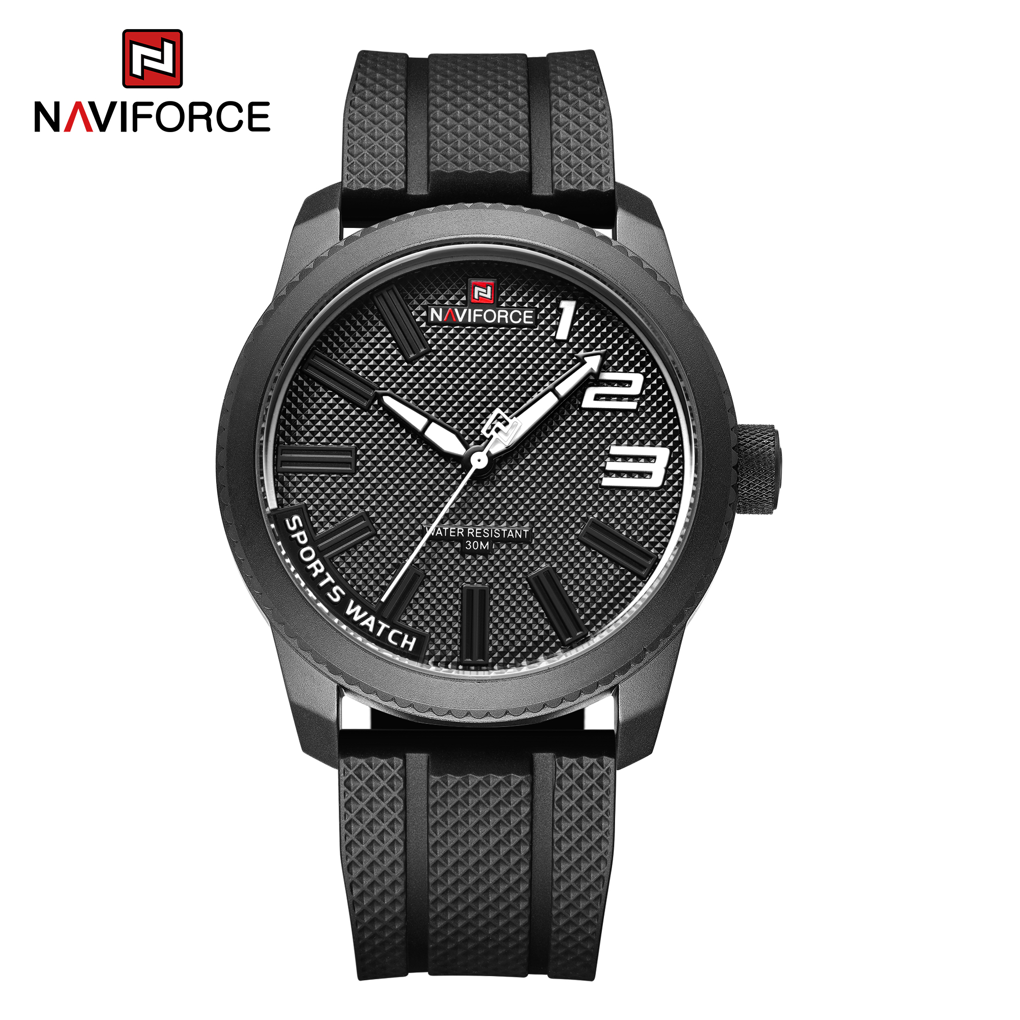 RELOJ NAVIFORCE 9202T CORREA NEGRA DE SILICONA - 1