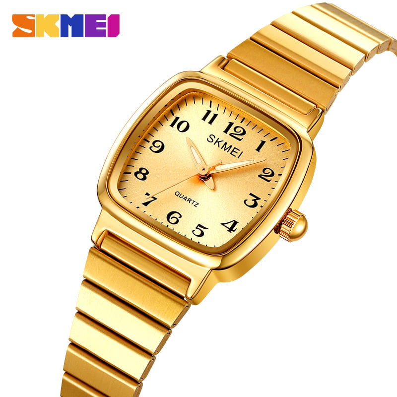 RELOJ SKMEI 2292 DORADO CORREA ACERO PARA MUJER - 1