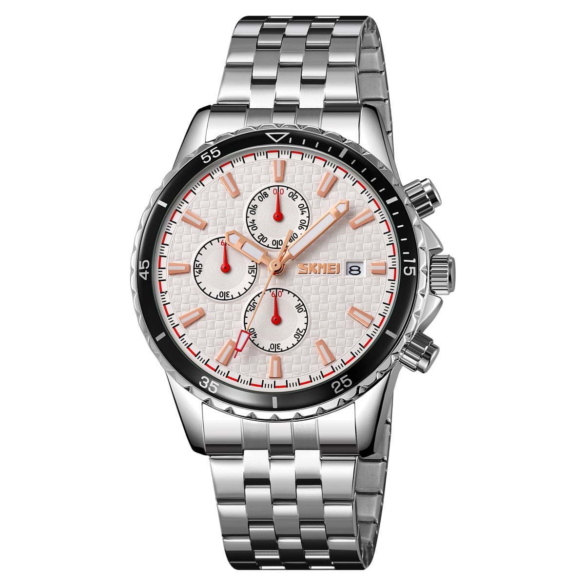 RELOJ SKMEI 9334 PLATEADO CORREA ACERO - 2