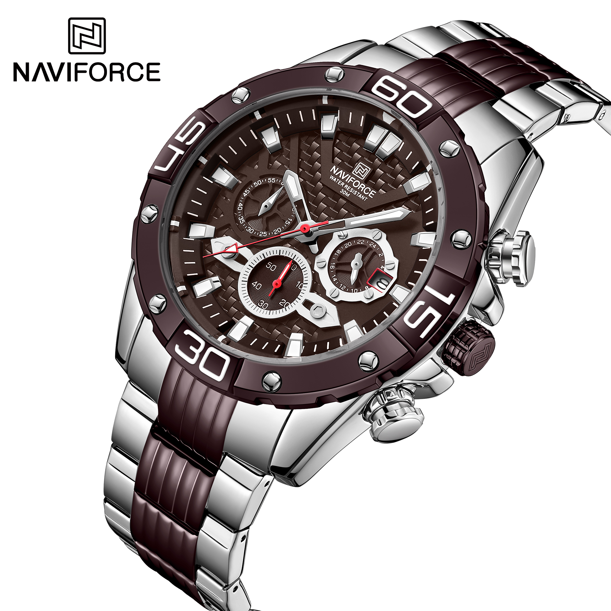 RELOJ NAVIFORCE NF8019 MARRÓN ACERO PARA CABALLERO - 2