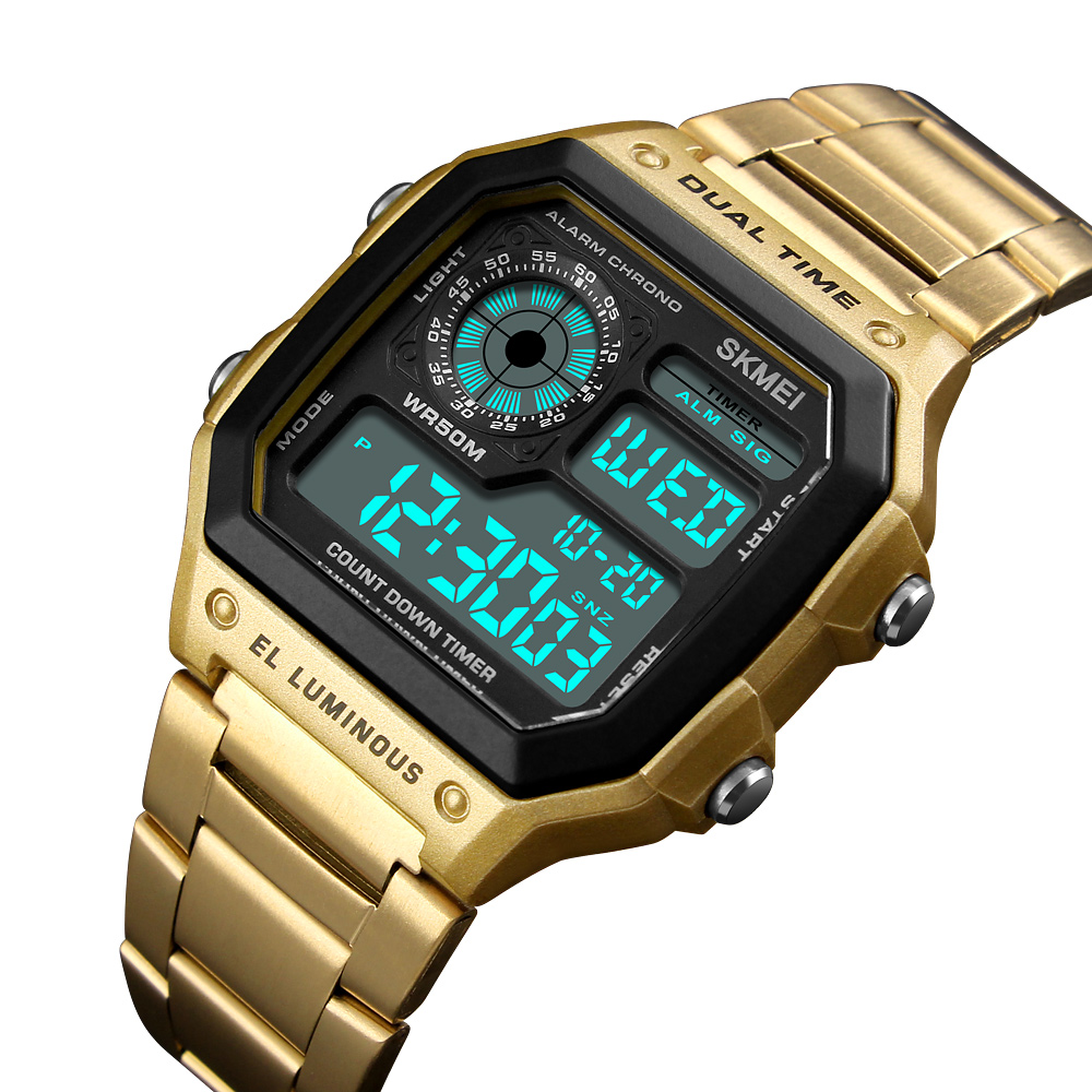 RELOJ SKMEI 1335GD CORREA ACERO - 1