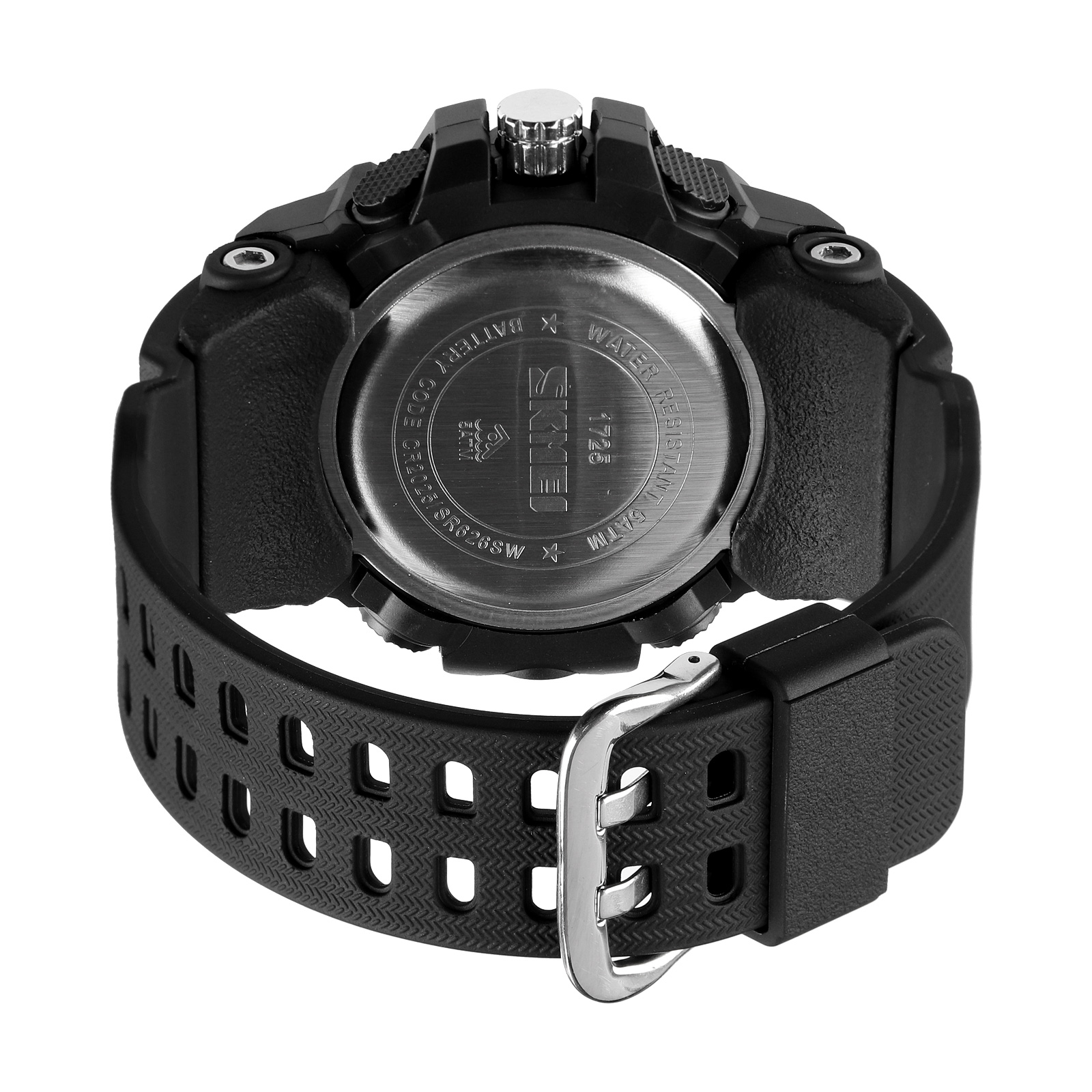 RELOJ SKMEI 1725 NEGRO CORREA SILICONA - 3