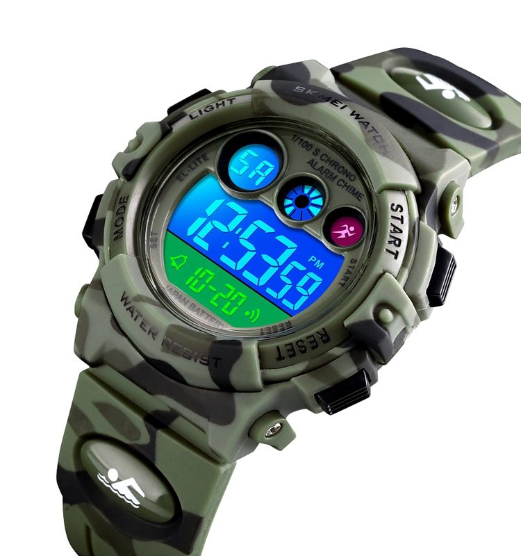 RELOJ SKMEI 1547 CAMUFLADO CON LUCES PARA NIÑOS - 1