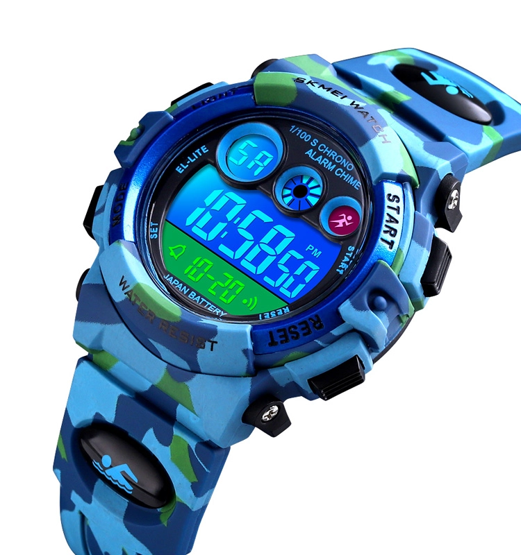 RELOJ SKMEI 1547 CAMUFLADO CON LUCES PARA NIÑOS - 1