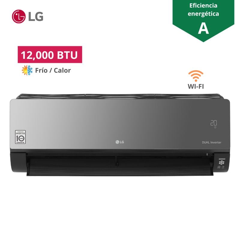 AIRE ACONDICIONADO SPLIT LG 12000 BTU ARTCOOL FRÍO - CALOR VR122H9 - 1