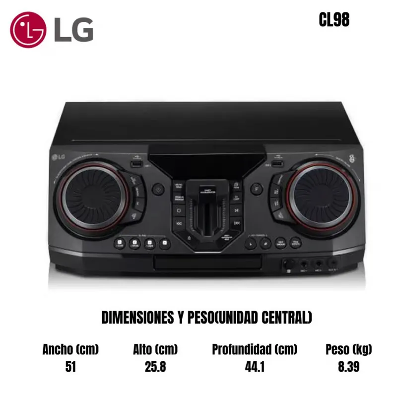 MINICOMPONENTE LG XBOOM CL98 BLUETOOTH 3500W RMS - 2