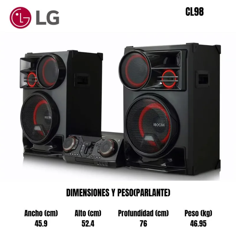 MINICOMPONENTE LG XBOOM CL98 BLUETOOTH 3500W RMS - 3