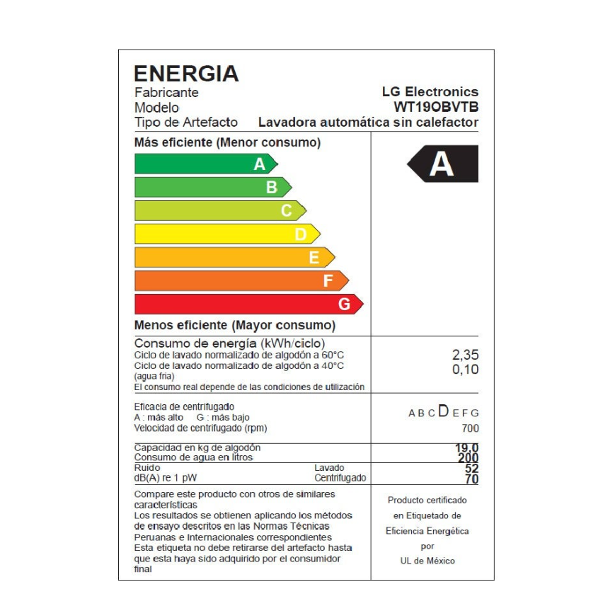 LAVADORA LG 19KG, CARGA SUPERIOR CON TURBODRUM™, ONYX NEGRO - 4