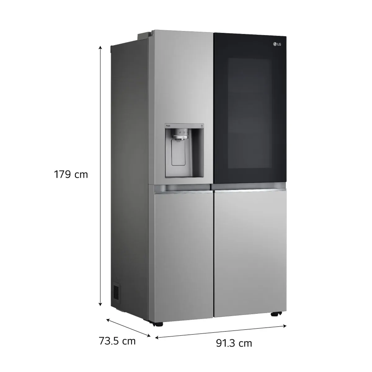 REFRIGERADORA LG SIDE BY SIDE 617L INSTAVIEW GS66SGP PLATEADO - 2