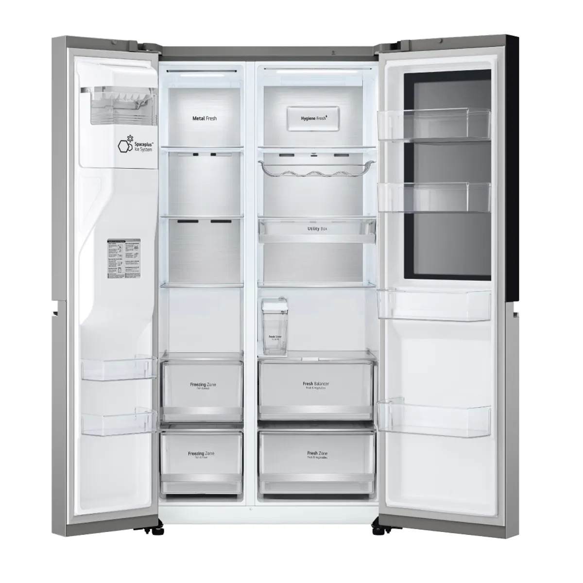 REFRIGERADORA LG SIDE BY SIDE 617L INSTAVIEW GS66SGP PLATEADO - 3
