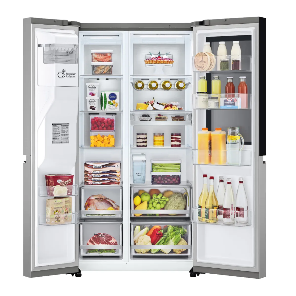 REFRIGERADORA LG SIDE BY SIDE 617L INSTAVIEW GS66SGP PLATEADO - 4