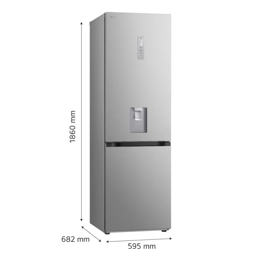 REFRIGERADORA LG BOTTOM FREEZER 339L DOOR COOLING GB37SPY PL COLOR PLATEADO - 2