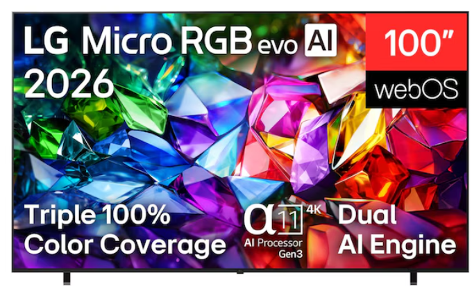 100 ' LG MICRO RGB EVO AI MRGB96 4K SMART TV 2026 - 1