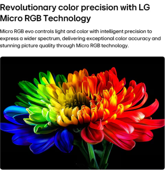 100 ' LG MICRO RGB EVO AI MRGB96 4K SMART TV 2026 - 2