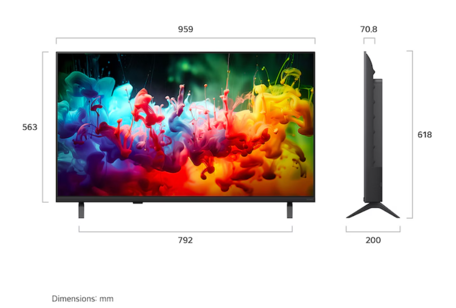 SMART TV 43 LG QNED AI MINI LED QNED70 4K 2026 - 2
