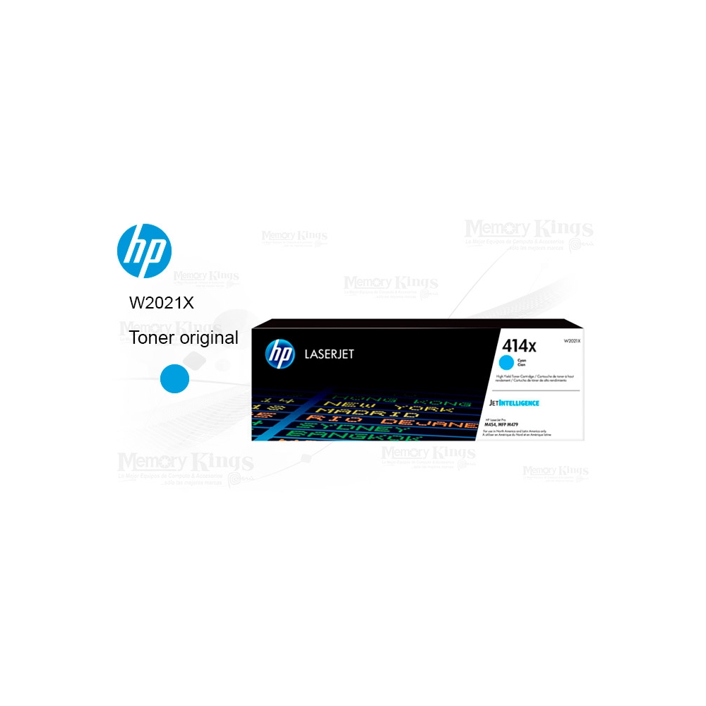 TONER HP 414X CIAN ORIGINAL - ALTA CAPACIDAD 6000 PÁGINAS, CALIDAD DE IMPRESIÓN EXCEPCIONAL - 1