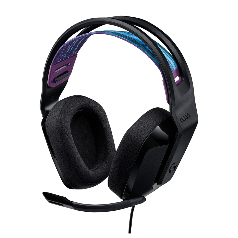 AURICULARES LOGITECH G335 PARA GAMING - CABLEADOS, TAMAÑO COMPLETO, CON CONECTOR DE 3.5 MM - NEGROS - 1