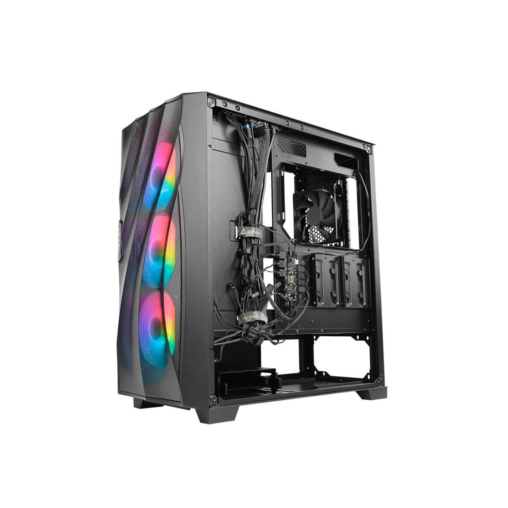CAJA MID TOWER ANTEC DF700 FLUX EN COLOR NEGRO | EXCELENTE VENTILACIÓN Y DISEÑO MODERNO - 1