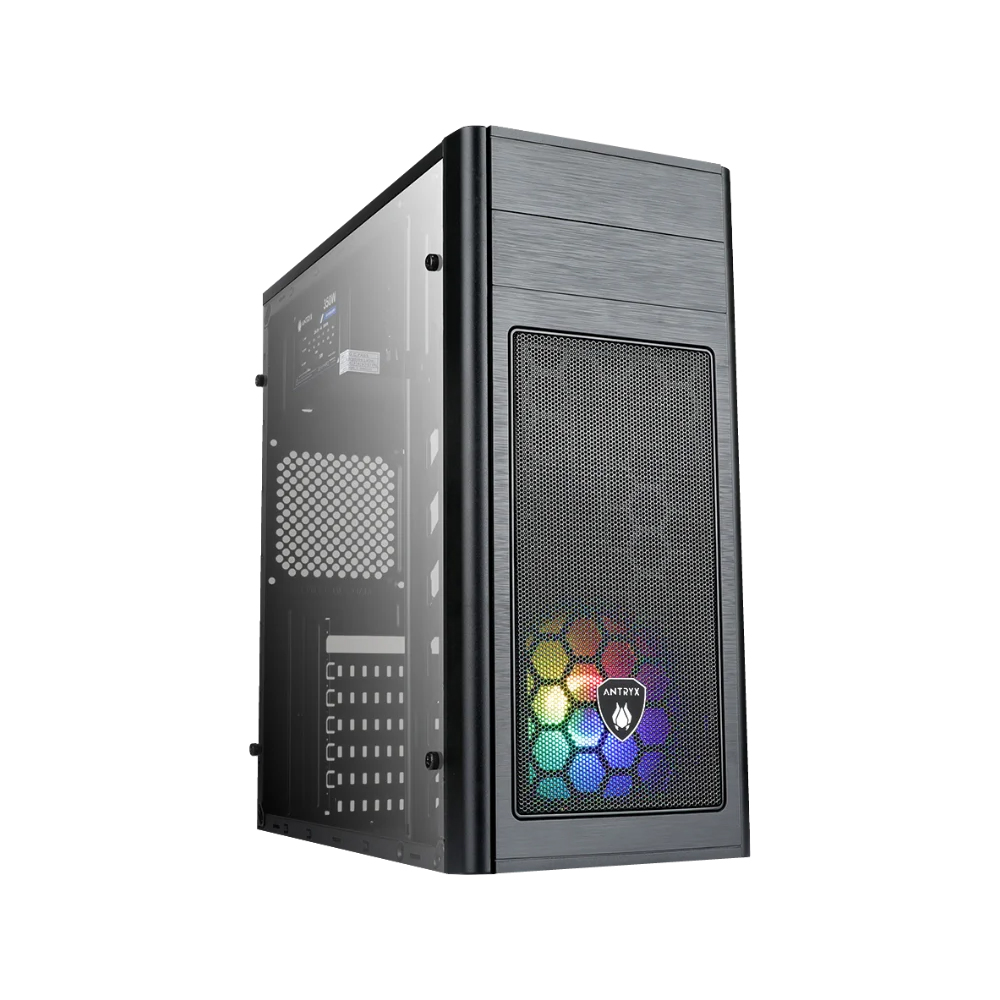 CAJA MID TOWER ANTRYX ELEGANT 680 CON ALIMENTADOR 350W - DISEÑO MODERNO Y AMPLIO ESPACIO PARA COMPONENTES - 1