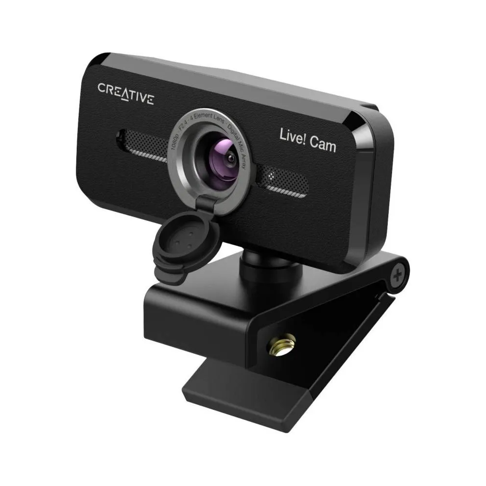CÁMARA CREATIVE LIVE! CAM SYNC V2 FHD 1080P CON TAPA Y MICRÓFONO DUAL - USB NEGRA - 1