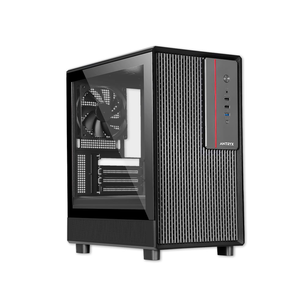 CAJA MID TOWER ANTYX ELEGANT CON FUENTE DE 350W - DISEÑO MODERNO Y AMPLIA COMPATIBILIDAD - 1