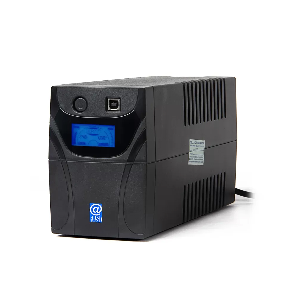 UPS ELISE 650VA TORRE CON PANTALLA LCD Y USB, 4 SALIDAS NEMA, AVR Y 4 HORAS DE CARGA - 1