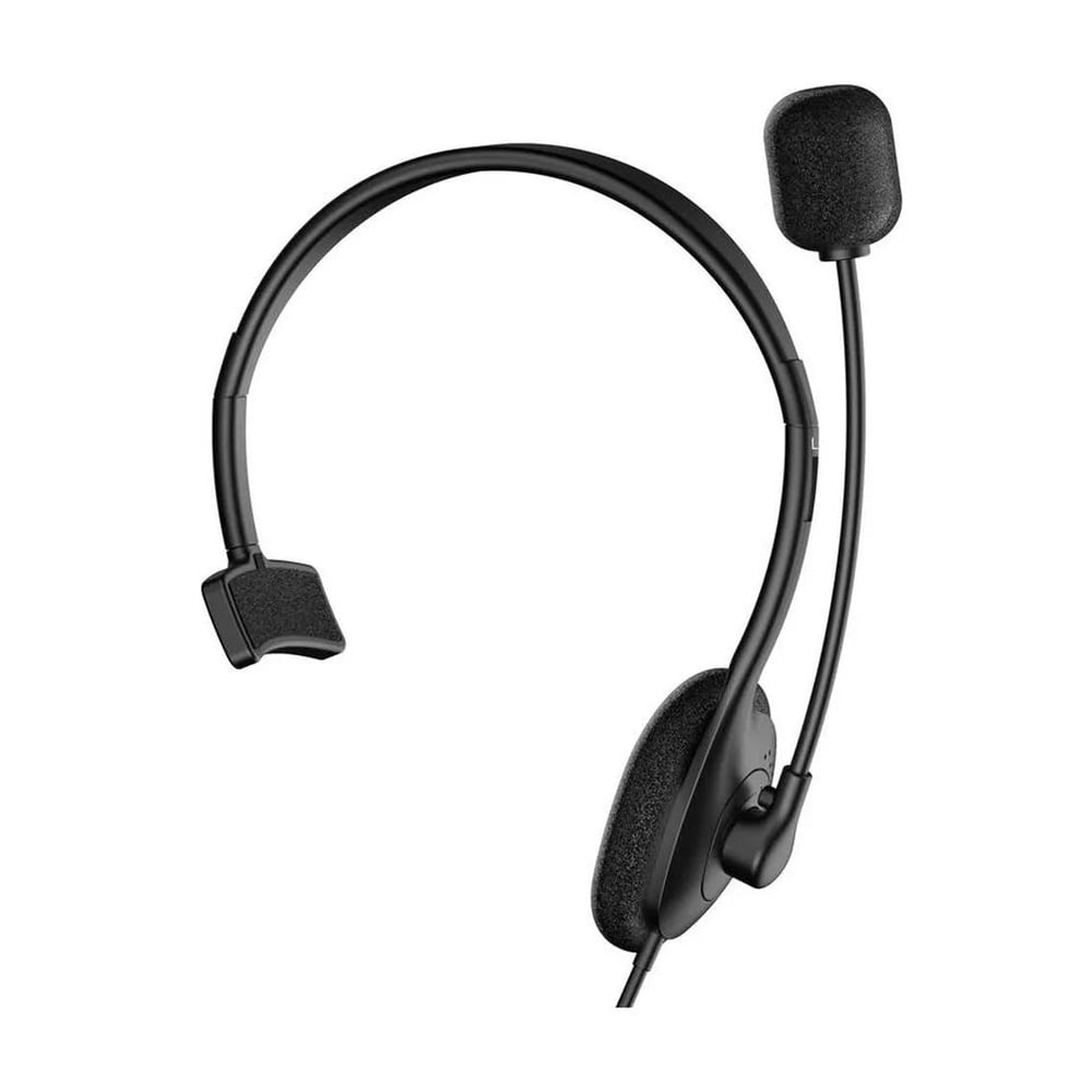 AUDÍFONO GENIUS HS-100U MONO USB NEGRO CON MICRÓFONO – IDEAL PARA GAMING Y VIDEOCONFERENCIAS - 1
