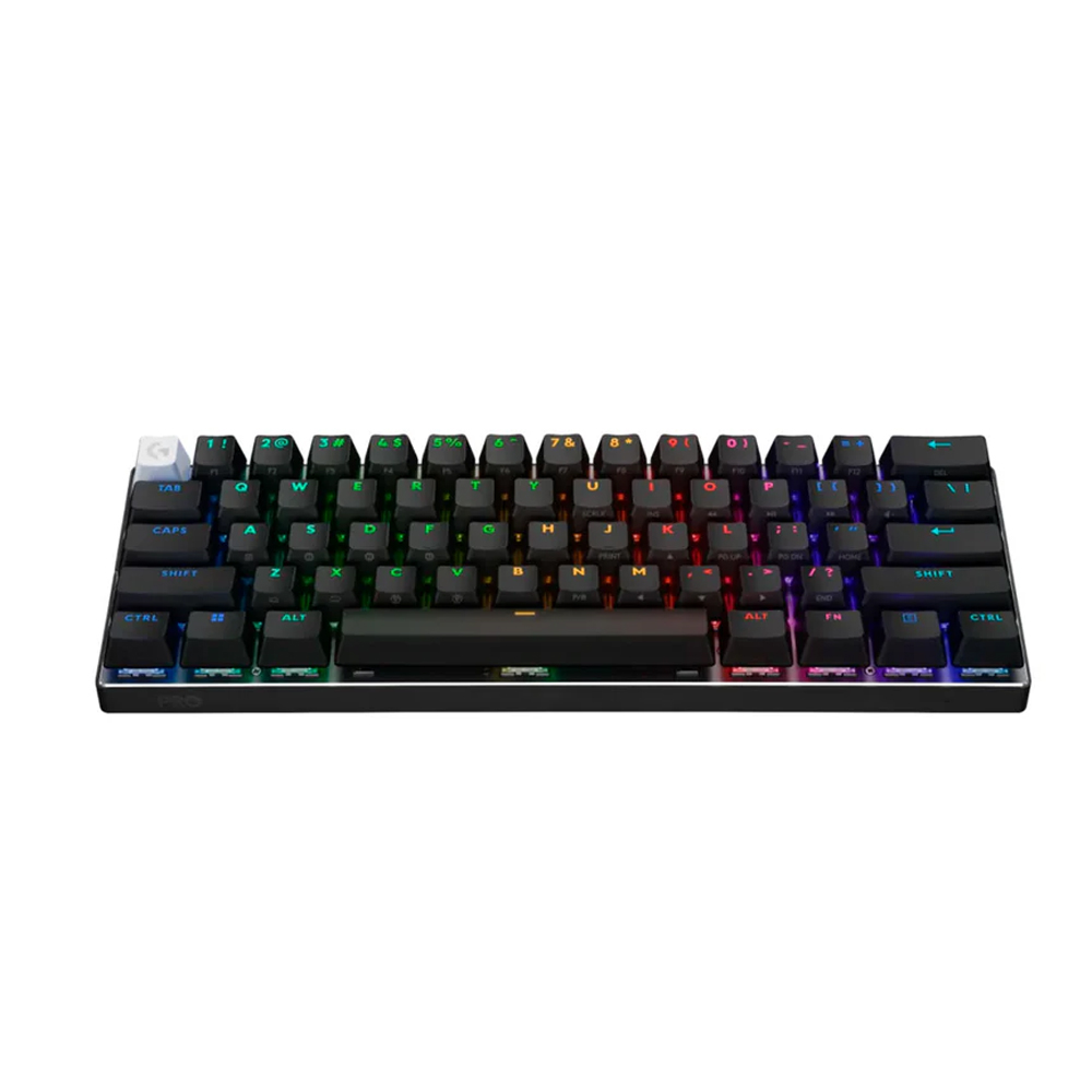 TECLADO GAMING LOGITECH PRO X 60% RGB LIGHTSPEED BLUETOOTH Y WIRELESS - NEGRO, ALTA VELOCIDAD - 1