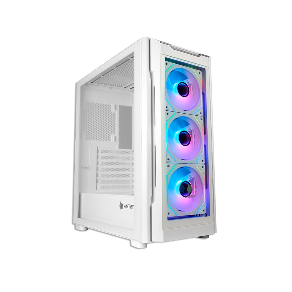 CAJA MID TOWER ANTRYX RX 560 ARGB BLANCA CON ILUMINACIÓN RGB Y GRAN VENTILACIÓN - 1