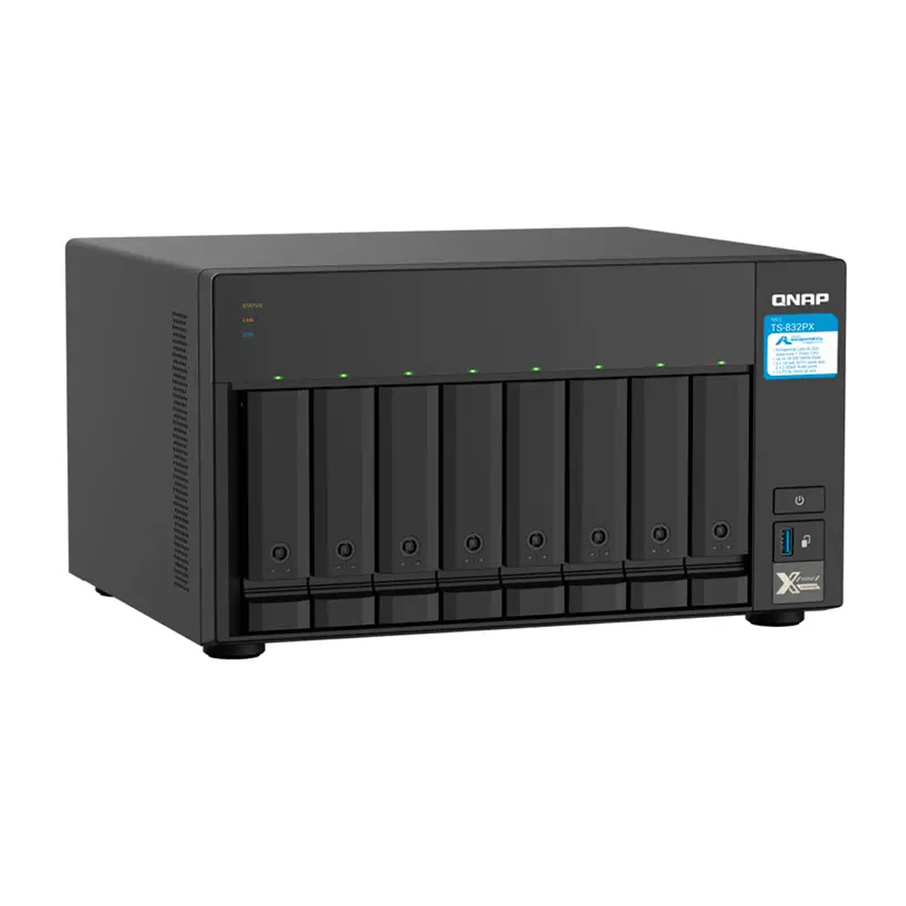 QNAP TS-832PX-4G NAS DE 8 BAHÍAS, 10GBE SFP+ Y EXPANSIÓN PCIE PARA SSD M.2 - ALMACENAMIENTO DE ALTO RENDIMIENTO - 1