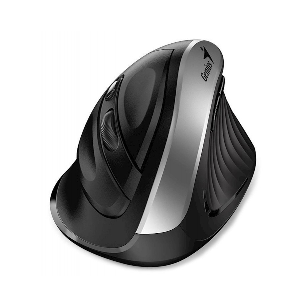 MOUSE INALÁMBRICO VERTICAL GENIUS ERGO 8250S ERGONÓMICO 6 BOTONES COLOR GRIS PLATA - 1