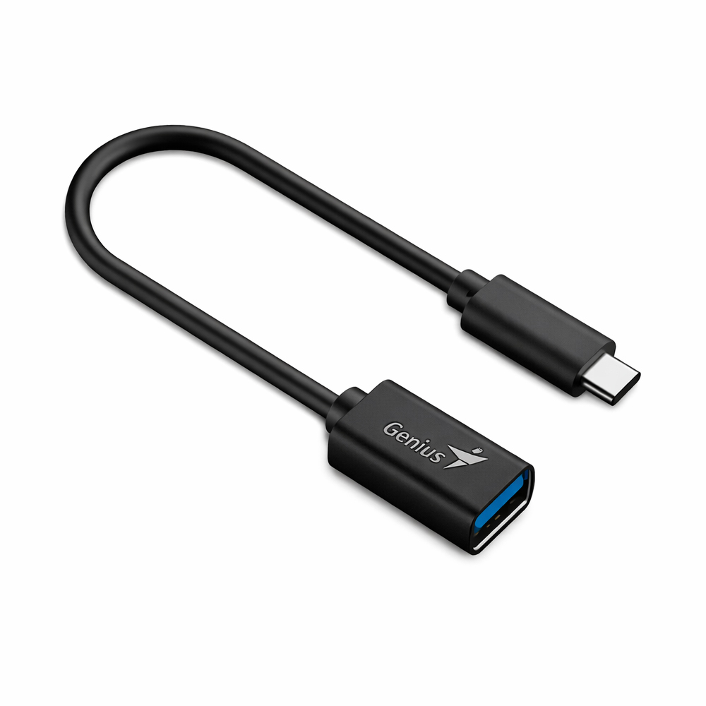 ADAPTADOR USB-C A USB-A GENIUS ACC-C2AC DE 21CM, COLOR NEGRO, CONEXIÓN RÁPIDA Y VERSÁTIL - 1