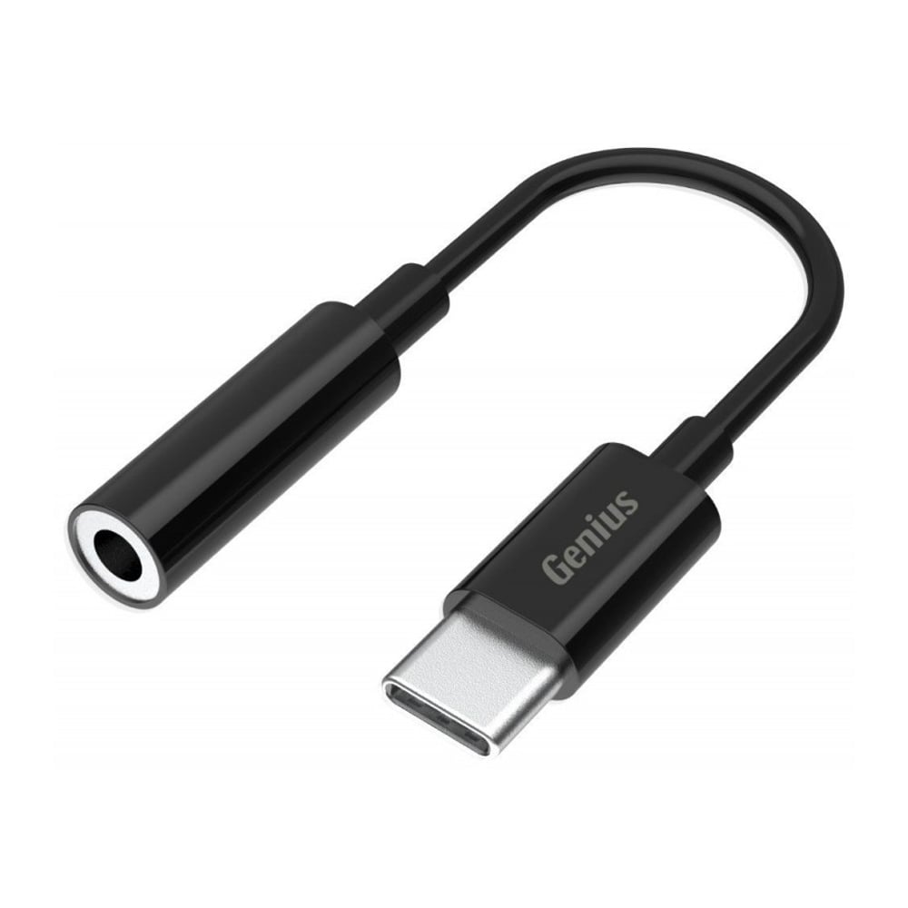 ADAPTADOR GENIUS ACC-C100 USB-C A 3.5MM EN COLOR NEGRO - CONECTA FÁCILMENTE TUS DISPOSITIVOS - 1