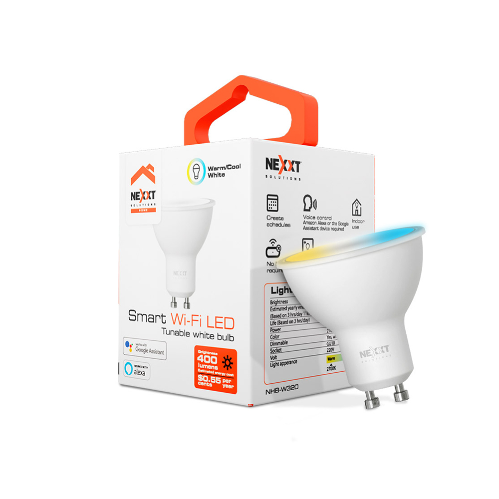 BOMBILLA LED INTELIGENTE WI-FI NEXXT MR16 4W, EFICIENCIA ENERGÉTICA Y FÁCIL CONTROL DESDE TU SMARTPHONE - 1