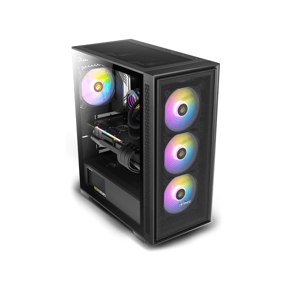 CAJA MID TOWER ANTEC AX81 ELITE NEGRA - DISEÑO MODERNO, EXCELENTE VENTILACIÓN Y COMPATIBILIDAD TOTAL - 1