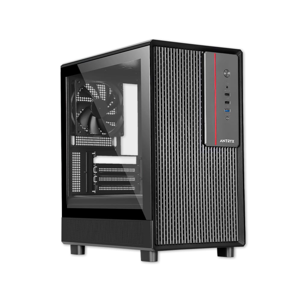 CAJA ANTRYX XTREME MICRO XM-410 TEMPERADO 500W COMPACTA PARA PC GAMING - 1