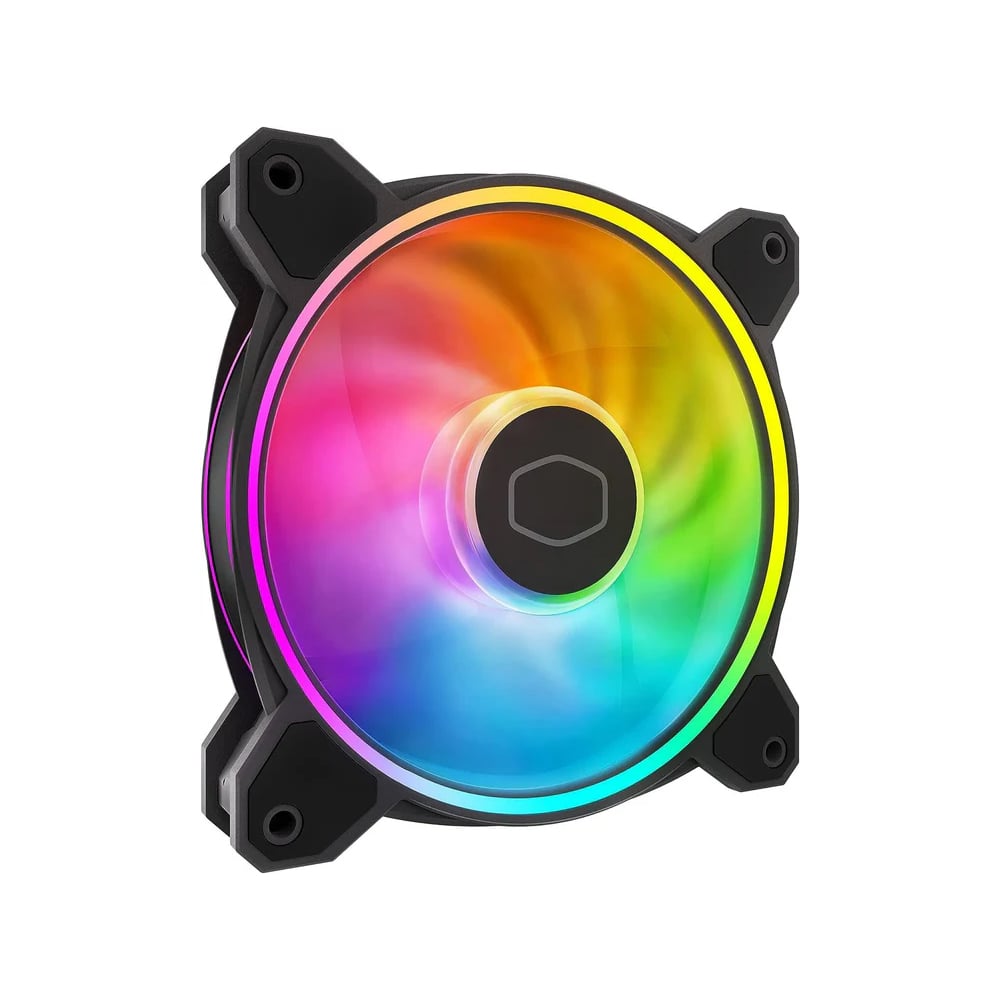 VENTILADOR COOLER MASTER MF120 HALO 120MM RGB - SILENCIOSO, EFICIENTE Y DE ALTA VELOCIDAD EN NEGRO - 1