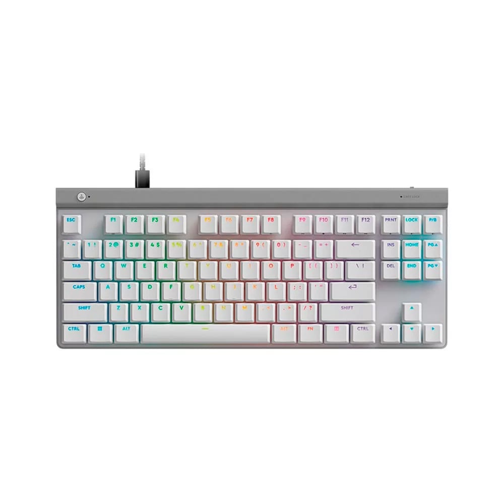 TECLADO MECÁNICO LOGITECH G515 TKL, RETROILUMINACIÓN RGB, BLANCO, CONEXIÓN POR CABLE, IDEAL PARA GAMERS - 1